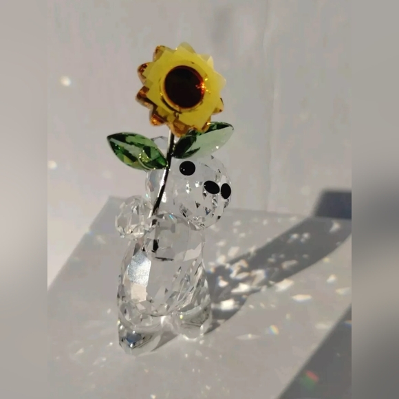 Swarovski Kris Bear A Sunflower Especially For You 2006 Figurine Sculpture - Picture 6 of 12